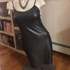 Express Sexy Silver Midi Metallic Dress (NWOT)
